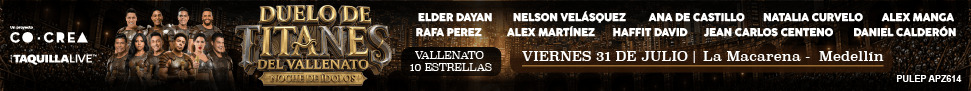 Condiciones del concierto DUELO DE TITANES DEL VALLENATO - NOCHE DE IDOLOS 